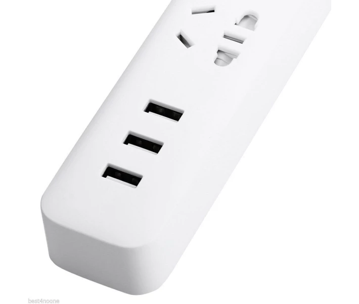 Фото - мережевий фільтр Фільтр мережі Xiaomi Mi Power Strip White (3 розетки + 3 USB) (6934177700866) (82819)