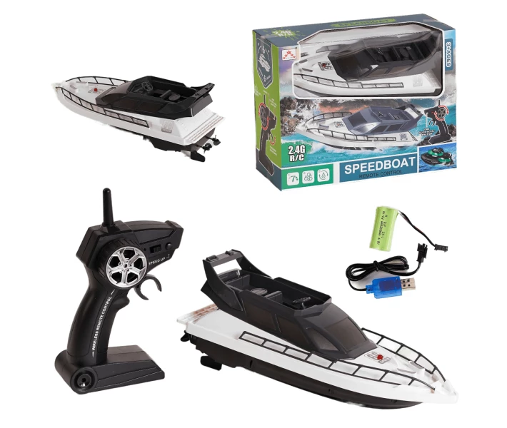 Фото - радіокеровану іграшку Катер на радіокеруванні JIA YU TOY SPEEDBOAT 2,4 GHz White and black (118010)