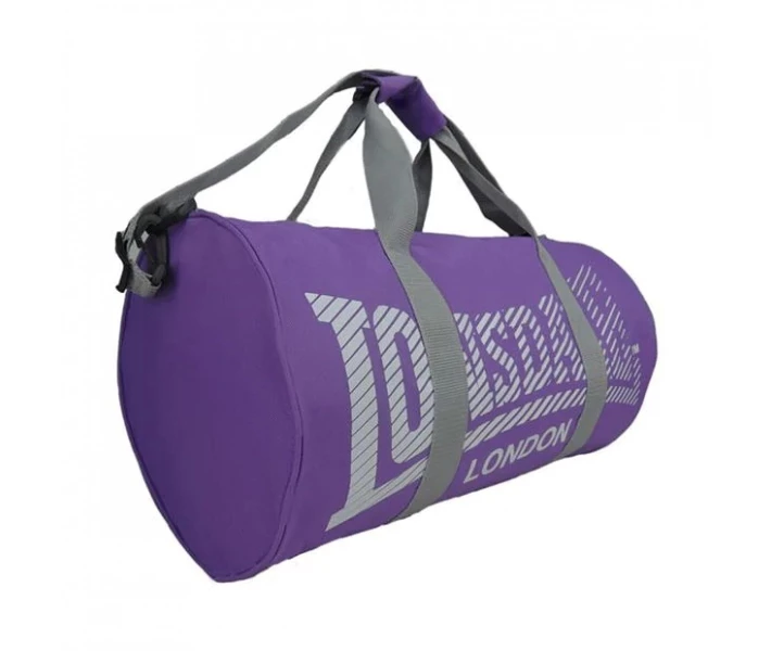 Фото - жіночу сумку Сумка Lonsdale Barrel Bag Purple / Grey Універсальний