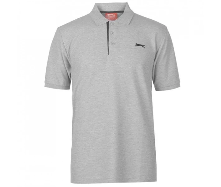 Фото - чоловічу футболку Поло Slazenger Plain Grey Marl XXL