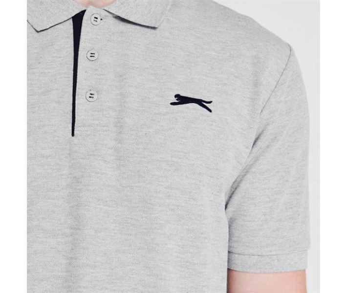 Фото - чоловічу футболку Поло Slazenger Plain Grey Marl XXL