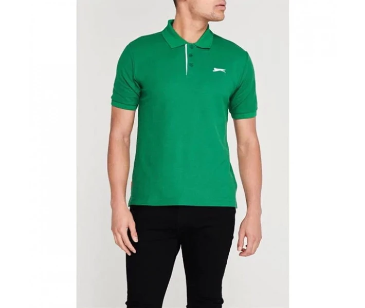 Фото - чоловічу футболку Поло Slazenger Plain Green XL