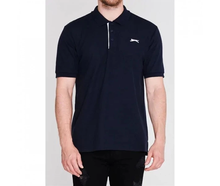 Фото - чоловічу футболку Поло Slazenger Plain Navy S