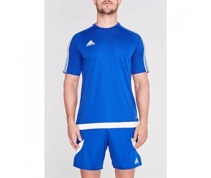 Фото - чоловічу футболку Футболка adidas 3 Stripe Sereno Bold Blue/White XXL