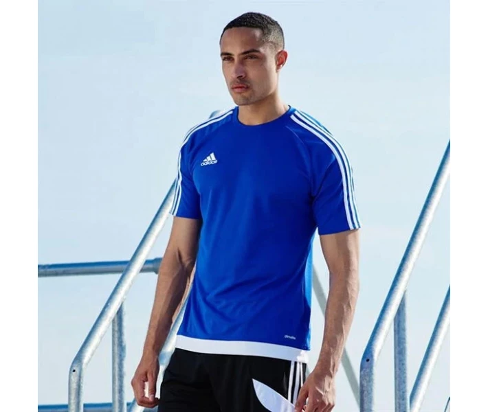 Фото - чоловічу футболку Футболка adidas 3 Stripe Sereno Bold Blue/White XXL
