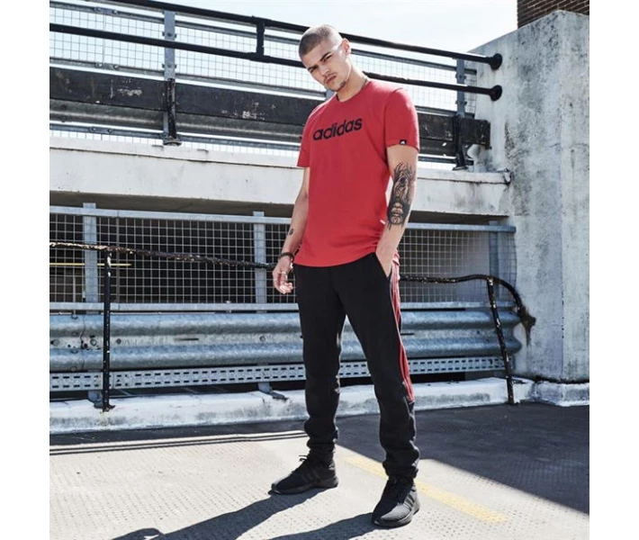 Фото - чоловічу футболку Футболка adidas Linear Logo LtScarlet/Black XL