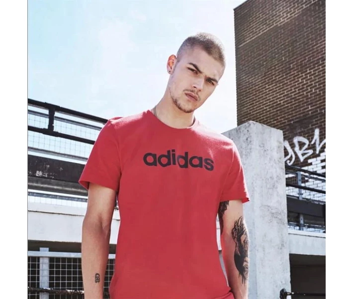Фото - чоловічу футболку Футболка adidas Linear Logo LtScarlet/Black XL
