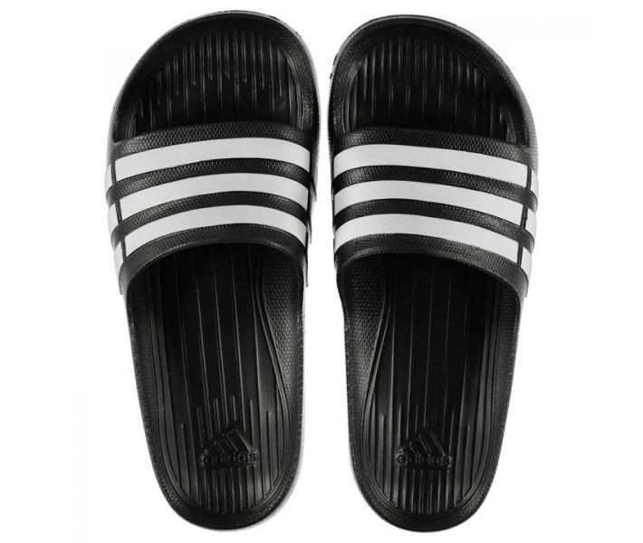 Фото - чоловічий шльопанець Шльопанці Adidas Duramo Sliders Black/White 46