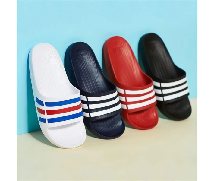 Фото - чоловічий шльопанець Шльопанці Adidas Duramo Sliders Black/White 46