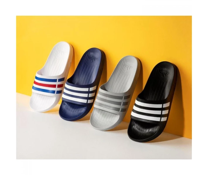 Фото - чоловічий шльопанець Шльопанці Adidas Duramo Sliders Black/White 46