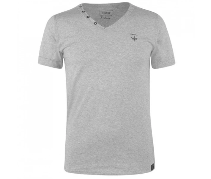 Фото - чоловічу футболку Футболка Firetrap Striding V Neck Grey Marl S