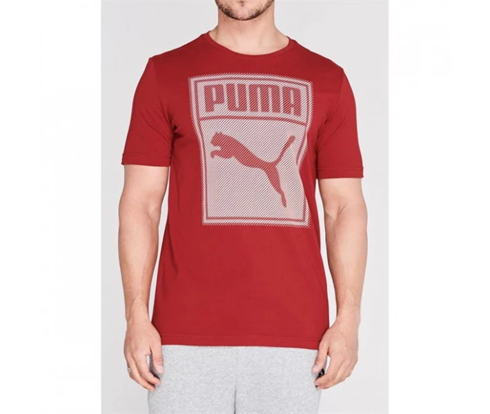 Фото - чоловічу футболку Футболка Puma Box QT Red Dahlia S