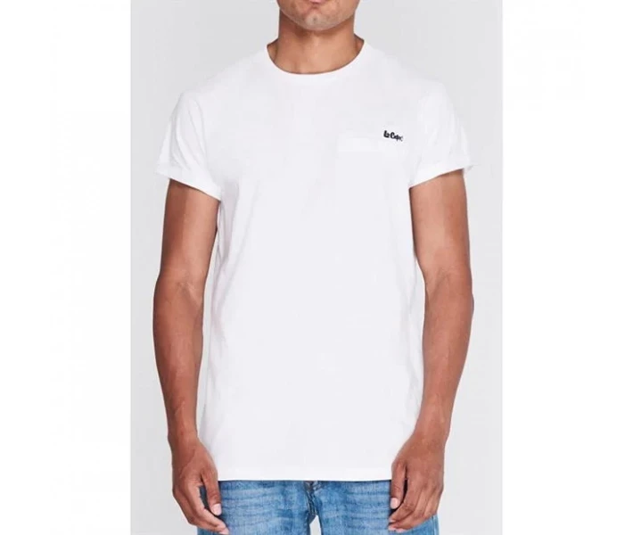 Фото - чоловічу футболку Футболка Lee Cooper Essentials Roll Sleeve White L