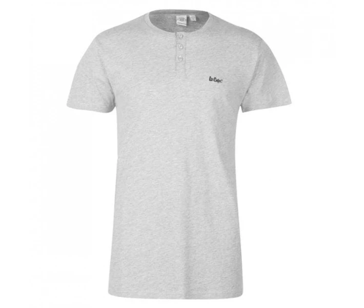 Фото - чоловічу футболку Футболка Lee Cooper Essentials 3 Button Grey Marl M