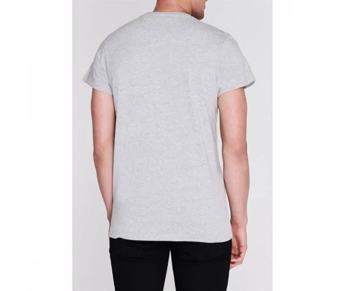 Фото - чоловічу футболку Футболка Lee Cooper Essentials 3 Button Grey Marl M