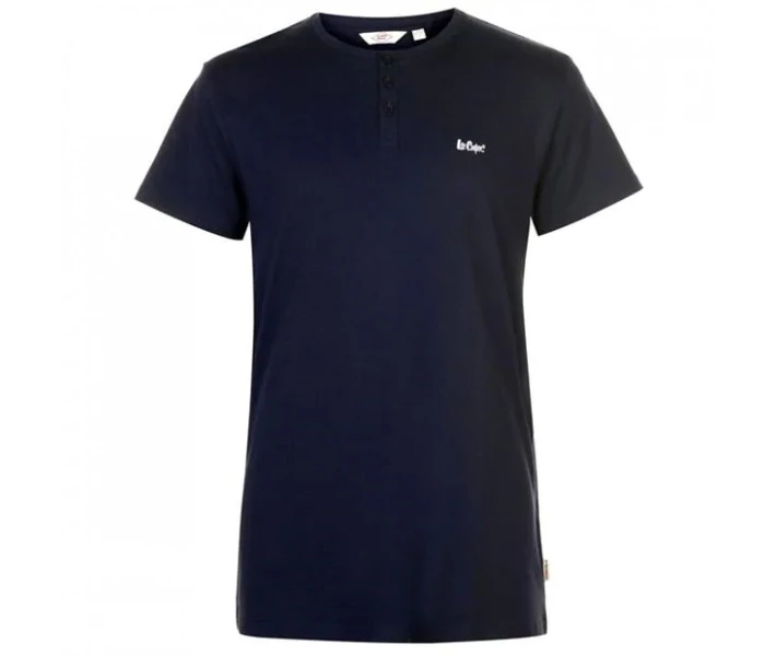 Фото - чоловічу футболку Футболка Lee Cooper Essentials 3 Button Navy L