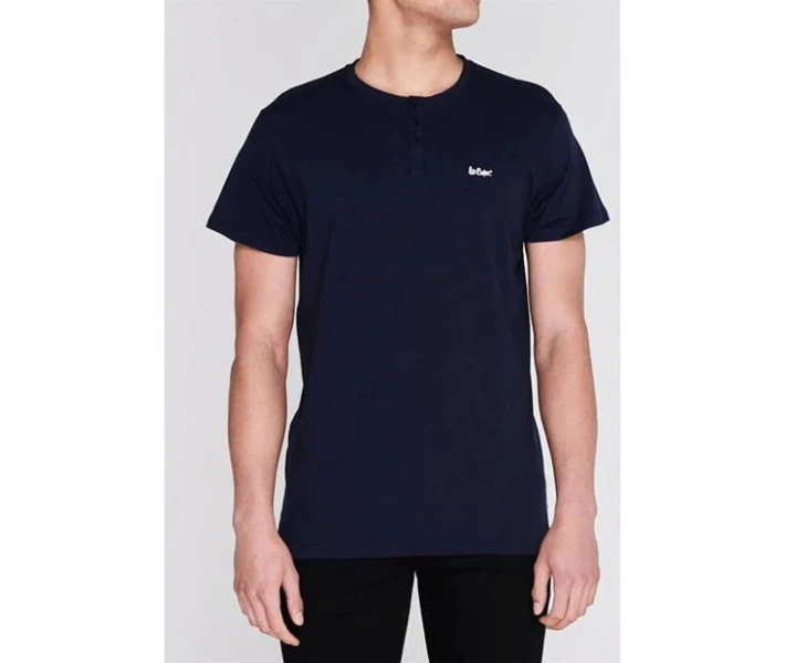 Фото - чоловічу футболку Футболка Lee Cooper Essentials 3 Button Navy L