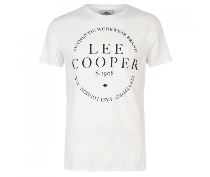 Фото - чоловічу футболку Футболка Lee Cooper Circle Logo White L