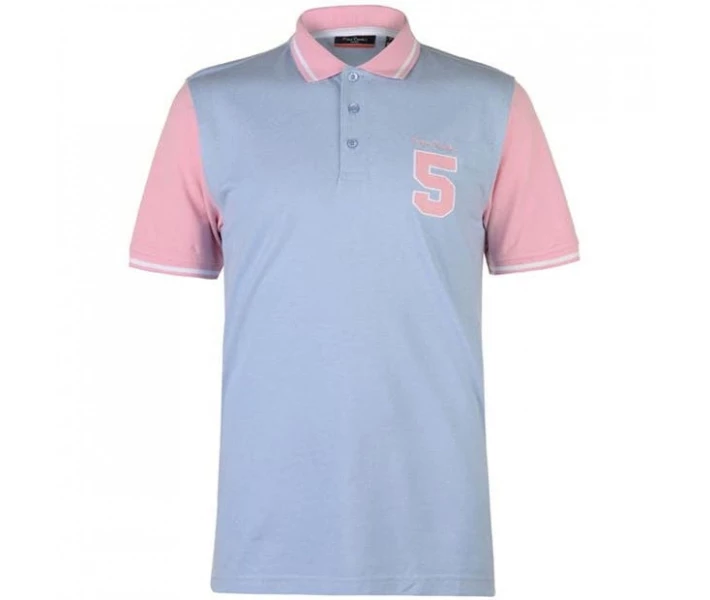 Фото - чоловіче поло Поло Pierre Cardin Number Sky/Pink S