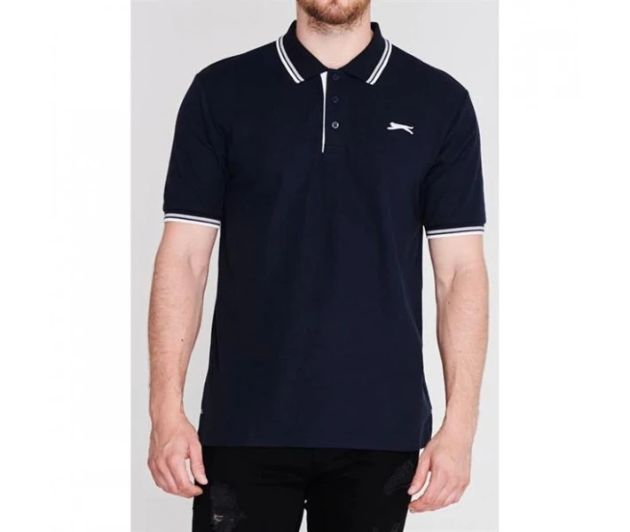 Фото - чоловіче поло Поло Slazenger Tipped Navy XXL