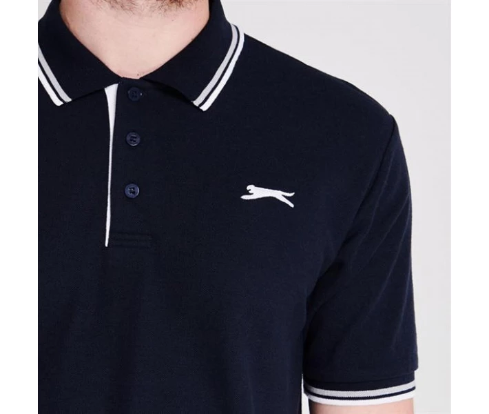 Фото - чоловіче поло Поло Slazenger Tipped Navy XXL