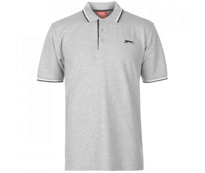 Фото - чоловіче поло Поло Slazenger Tipped Grey Marl XS