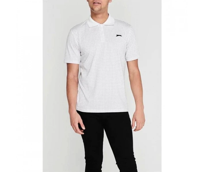 Фото - чоловіче поло Поло Slazenger Check Golf White 4XL