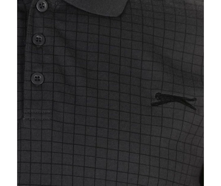 Фото - чоловіче поло Поло Slazenger Check Golf Charcoal XXL