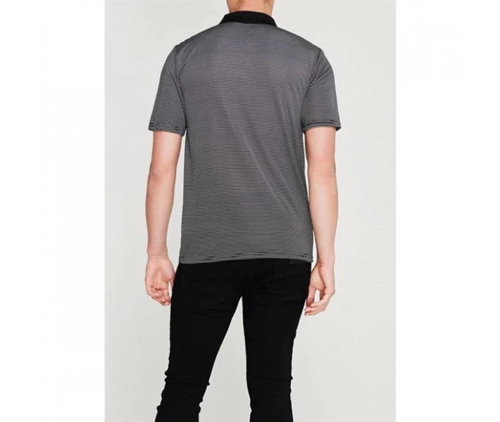 Фото - чоловіче поло Поло Slazenger Micro Stripe Golf Black XXL