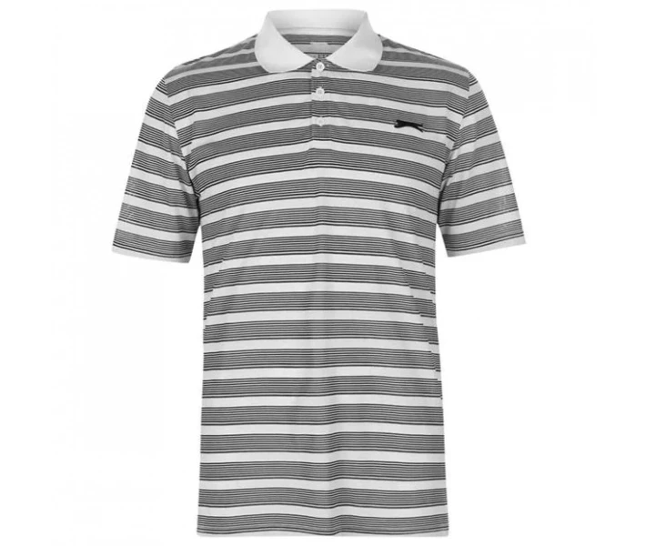 Фото - чоловіче поло Поло Slazenger Stripe White/Black S