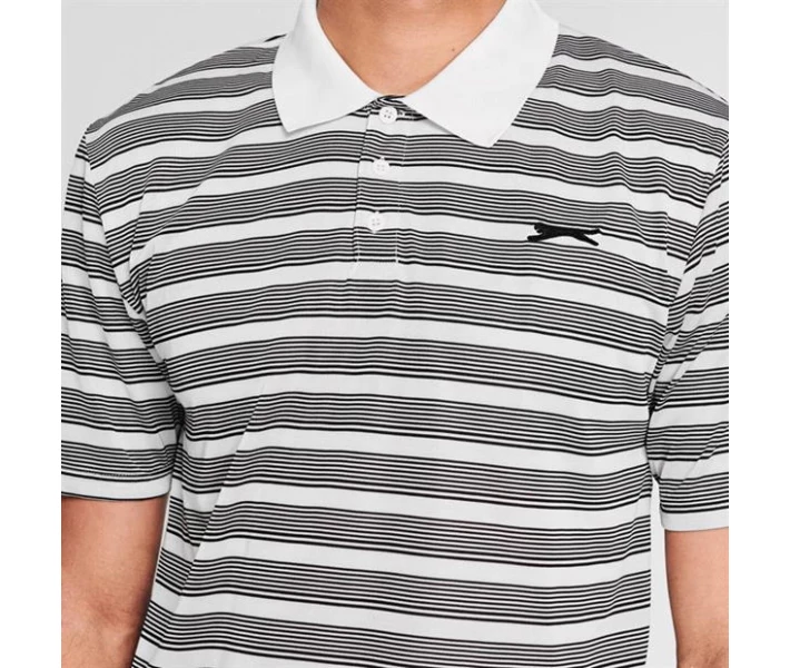 Фото - чоловіче поло Поло Slazenger Stripe White/Black S