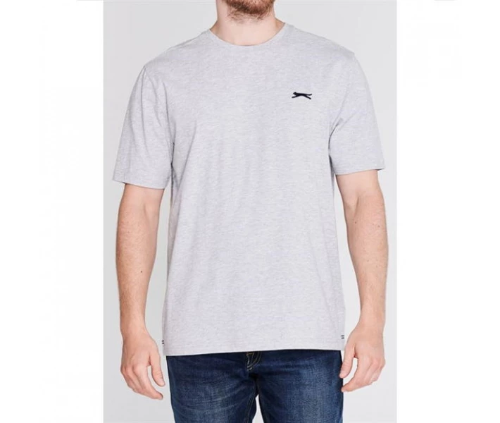 Фото - чоловічу футболку Футболка Slazenger Plain Grey Marl S