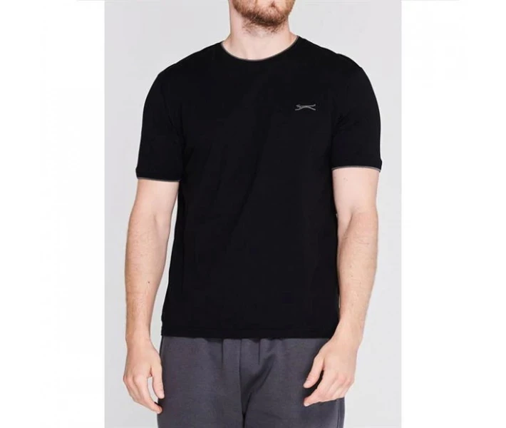 Фото - чоловічу футболку Футболка Slazenger Tipped Black L