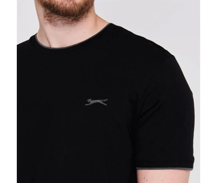 Фото - чоловічу футболку Футболка Slazenger Tipped Black L