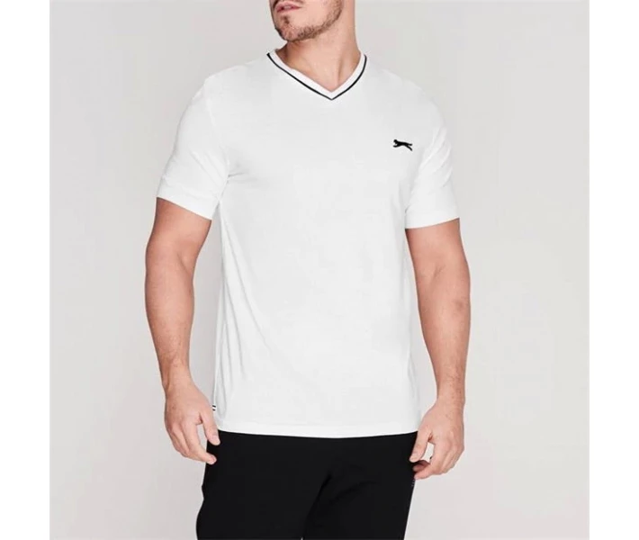 Фото - чоловічу футболку Футболка Slazenger V Neck White XXXL