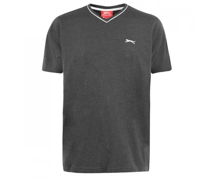 Фото - чоловічу футболку Футболка Slazenger V Neck Charcoal Marl XXL