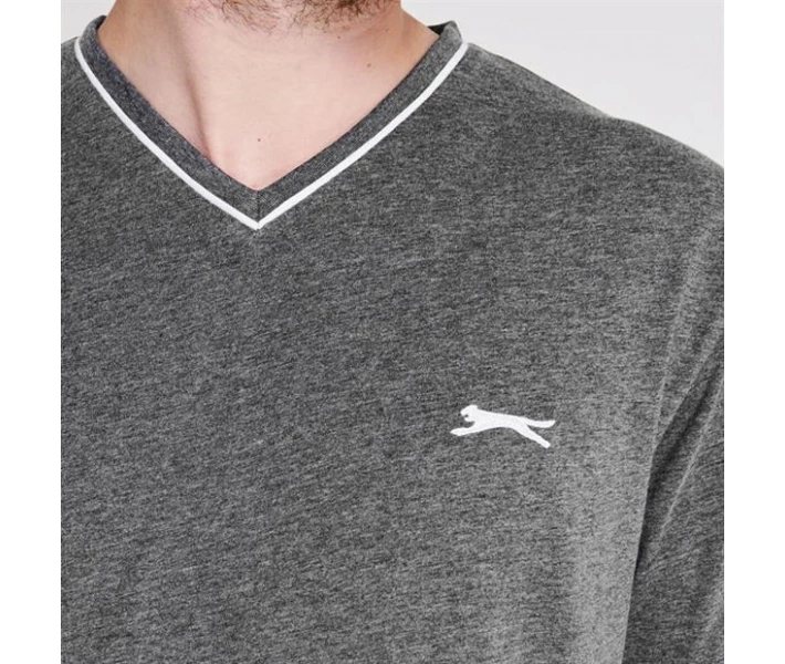 Фото - чоловічу футболку Футболка Slazenger V Neck Charcoal Marl XXL
