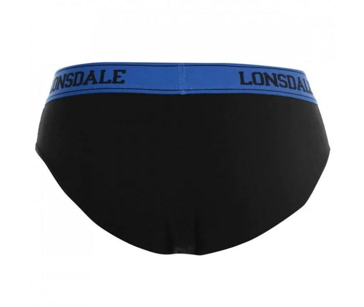 Фото - чоловічі труси Труси Lonsdale 2Pk Brief Black / Brt Blue S