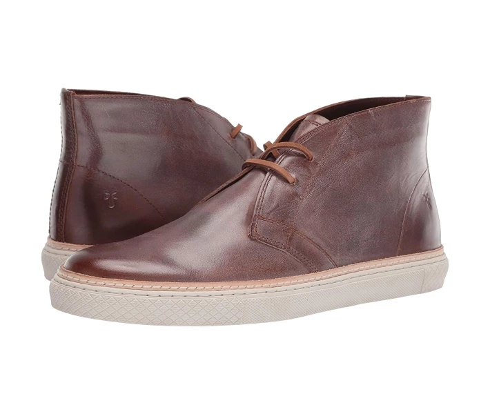 Фото - чоловічий черевик Черевики Frye Essex Chukka Cognac Waxed Antique Pull Up 40.5