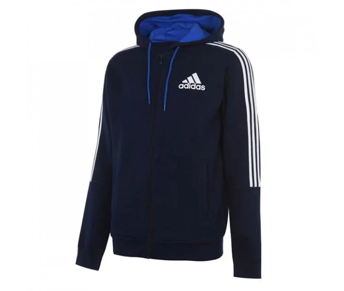 Фото - чоловіче худі Худі adidas 3 Stripes Through Navy / White M