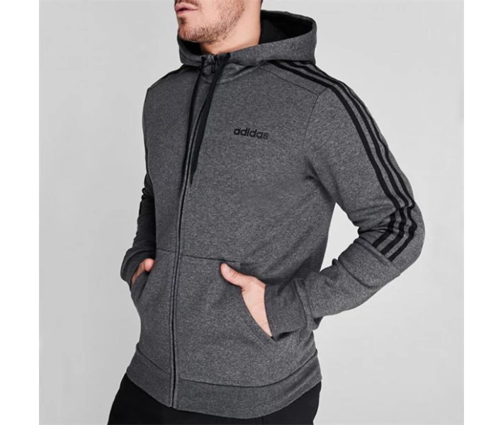 Фото - чоловіче худі Худі adidas 3 Stripes Through DrkGrey / Black XL