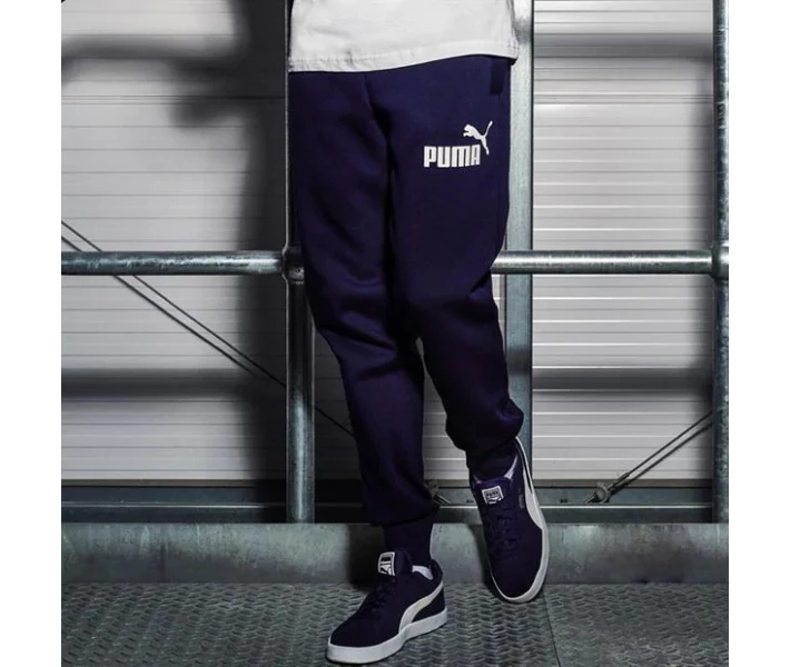 Фото - чоловічі спортивні штани Спортивні штани Puma Tapered Fleece Navy / White XS