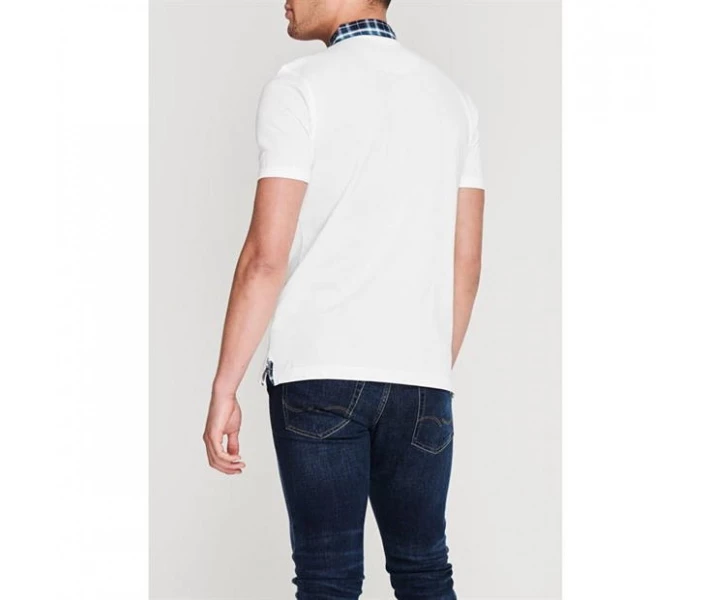 Фото - чоловіче поло Поло Pierre Cardin Short Sleeve Check Collar White XXL