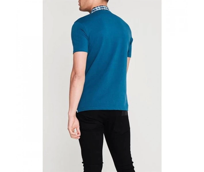 Фото - чоловіче поло Поло Pierre Cardin Short Sleeve Check Collar Petrol L