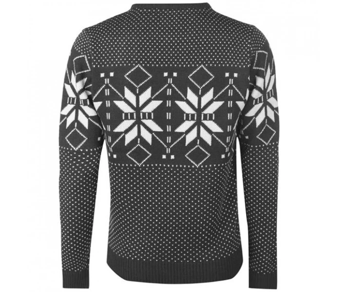 Фото - чоловічий джемпер Джемпер Pierre Cardin Crew Neck Fair Isle Sweater Charcoal Marl XXL