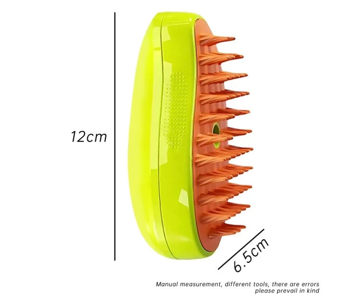 Фото - інструмент для грумінгу Парова щітка масажер спрей 3 в 1 PET SPRAY MASSAGE BRUSH для вичісування собак і котів з паровим розпилювачем - зелена (48856215)
