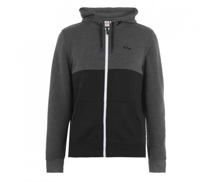 Фото - чоловіче худі Худі Lee Cooper Cut and Sew Zip Hoodie Charcoal / Blk S