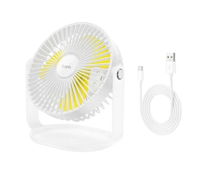 Фото - вентилятор Вентилятор настільний HOCO F14 multifunctional powerful desktop fan 4 швидкості white