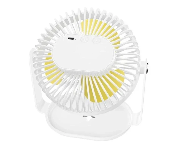 Фото - вентилятор Вентилятор настільний HOCO F14 multifunctional powerful desktop fan 4 швидкості white