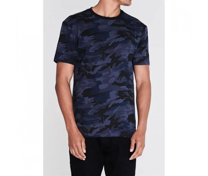 Фото - чоловічу футболку Футболка Firetrap Camo Navy Camo L
